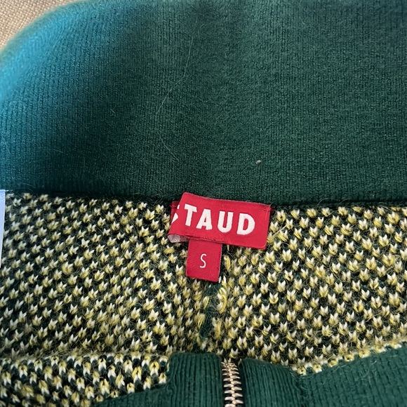 STAUD SET- Army Green Mohair Argyle Sweater Set - Picture 9 of 14